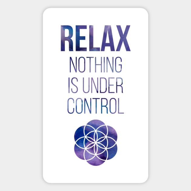 Relax Mindfulness Buddha Quote Magnet by maboles